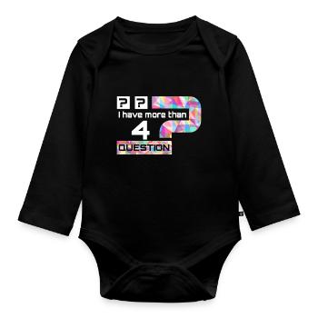 I have more then four question - Body Bébé bio manches longues - noir - Devant