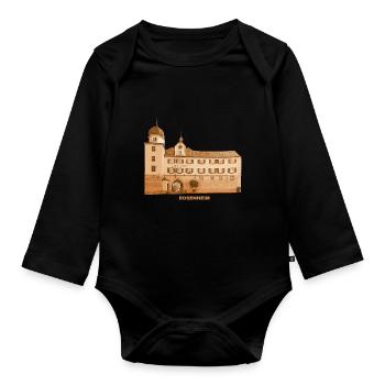 Rosenheim Museum Upper Bavaria Alpine foothills Bavaria - Organic Longsleeve Baby Bodysuit - black - Front
