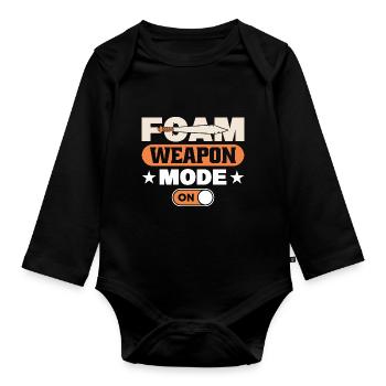 LARP live-action role-playing game - Organic Longsleeve Baby Bodysuit - black - Front