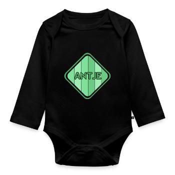 Fille Antje - Body Bébé bio manches longues - noir - Devant