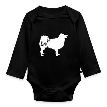 Hund Dog - Baby Bio-Langarm-Body - Schwarz - Vorne
