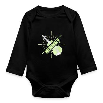 String instrument Hennry - Organic Longsleeve Baby Bodysuit - black - Front