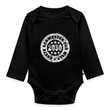 Jahr 2030 - Baby Bio-Langarm-Body - Schwarz - Vorne