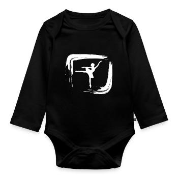 Dancing Dance Music - Baby Bio-Langarm-Body - Schwarz - Vorne