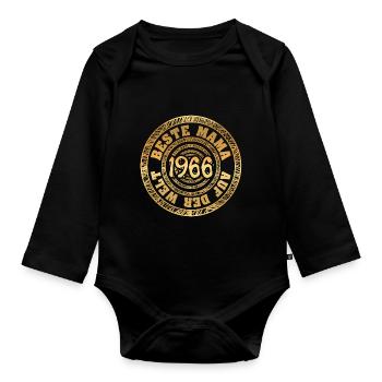 Mutter 1966 - Baby Bio-Langarm-Body - Schwarz - Vorne
