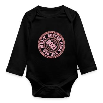 Jahr 2021 - Baby Bio-Langarm-Body - Schwarz - Vorne