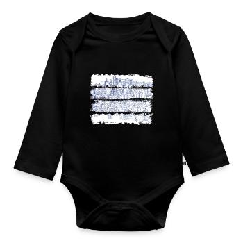 City usa illinois america travel united states - Organic Longsleeve Baby Bodysuit - black - Front