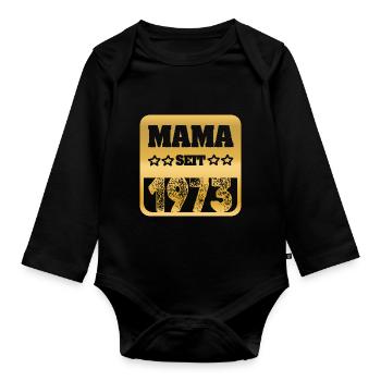 1973 - Baby Bio-Langarm-Body - Schwarz - Vorne