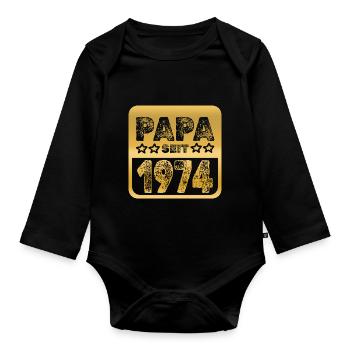 seit 1974 - Baby Bio-Langarm-Body - Schwarz - Vorne