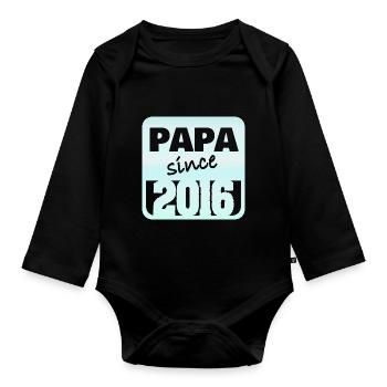 Vater 2016 - Baby Bio-Langarm-Body - Schwarz - Vorne