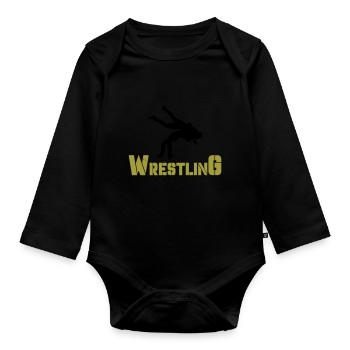 wrestling - Baby Bio-Langarm-Body - Schwarz - Vorne