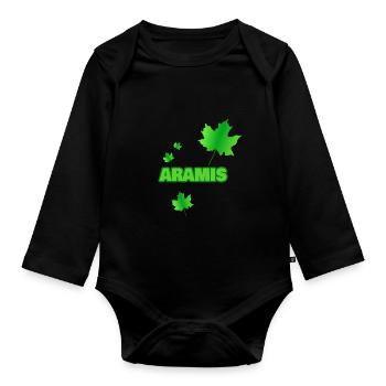 Nature Aramis - Organic Longsleeve Baby Bodysuit - black - Front
