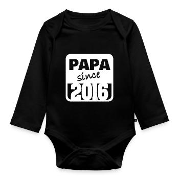 Vater 2016 - Baby Bio-Langarm-Body - Schwarz - Vorne
