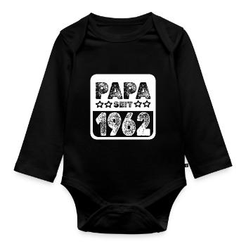 Jahr 1962 - Baby Bio-Langarm-Body - Schwarz - Vorne