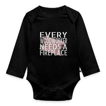 Une idée de prière de charpentiers meilleure idée de cadeau - Body Bébé bio manches longues - noir - Devant