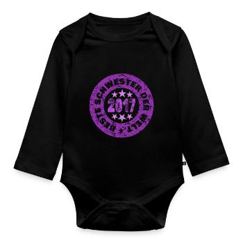 2017 - Baby Bio-Langarm-Body - Schwarz - Vorne