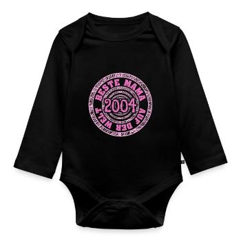 Mutter 2004 - Baby Bio-Langarm-Body - Schwarz - Vorne