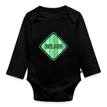 Geschenk für Belkis - Baby Bio-Langarm-Body - Schwarz - Vorne