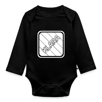 Cadeau pour Klara - Body Bébé bio manches longues - noir - Devant