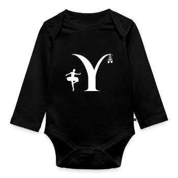 Brief und Ballerina - Baby Bio-Langarm-Body - Schwarz - Vorne