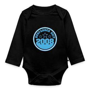 Busfahrer 2008 - Baby Bio-Langarm-Body - Schwarz - Vorne