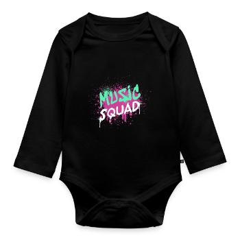 Groupe de musique Professeur de musique Musicien - Body Bébé bio manches longues - noir - Devant