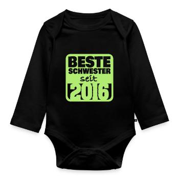 2016 - Baby Bio-Langarm-Body - Schwarz - Vorne