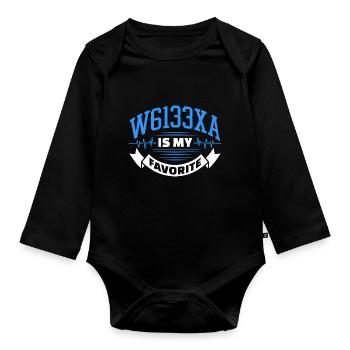 W6133XA is my favorite - Baby Bio-Langarm-Body - Schwarz - Vorne
