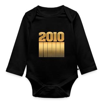 2010 - Organic Longsleeve Baby Bodysuit - black - Front