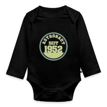 Astronaut 1952 - Baby Bio-Langarm-Body - Schwarz - Vorne