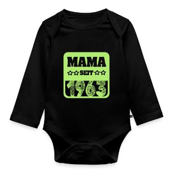 Mutti 1963 - Baby Bio-Langarm-Body - Schwarz - Vorne