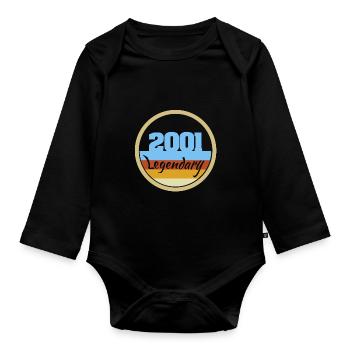 Année 2001 - Body Bébé bio manches longues - noir - Devant