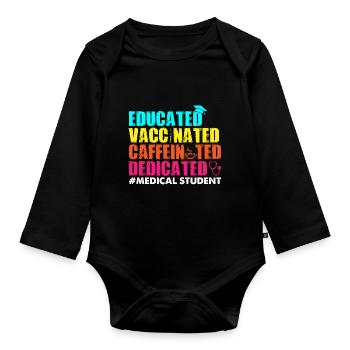 Medical Student - Organic Longsleeve Baby Bodysuit - black - Front
