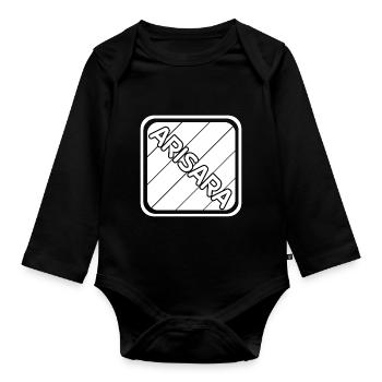 Geschenk für Arisara - Baby Bio-Langarm-Body - Schwarz - Vorne
