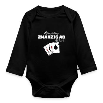 Twenty from Official Shirt - Organic Longsleeve Baby Bodysuit - black - Front