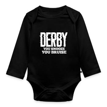 You Snooze You Bruise - Démo drôle d’amant de derby - Body Bébé bio manches longues - noir - Devant
