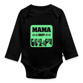 Mutti 1952 - Baby Bio-Langarm-Body - Schwarz - Vorne