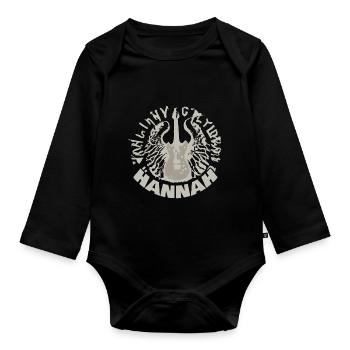 Hannah - Baby Bio-Langarm-Body - Schwarz - Vorne