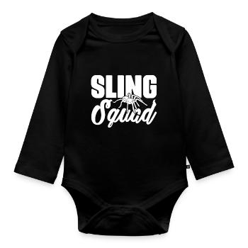 Sling squad Tarentula keeper - Body Bébé bio manches longues - noir - Devant