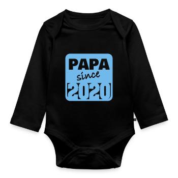 Père 2020 - Body Bébé bio manches longues - noir - Devant