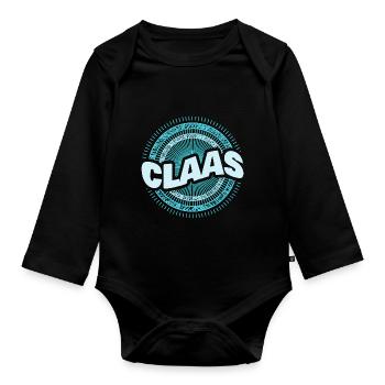 Gift idea Claas - Organic Longsleeve Baby Bodysuit - black - Front