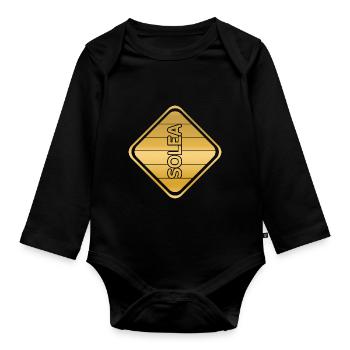 First name Solea - Organic Longsleeve Baby Bodysuit - black - Front