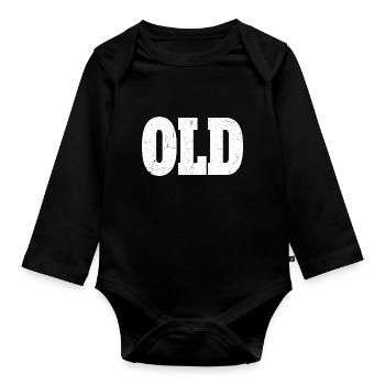 Old - Alt - Baby Bio-Langarm-Body - Schwarz - Vorne
