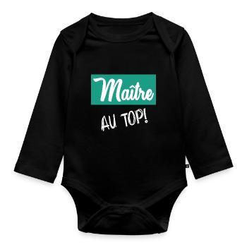 MASTER. MASTER - Organic Longsleeve Baby Bodysuit - black - Front