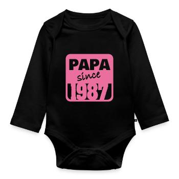 1987 - Baby Bio-Langarm-Body - Schwarz - Vorne