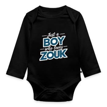 Zouk-Tanz-Geschenk - Baby Bio-Langarm-Body - Schwarz - Vorne