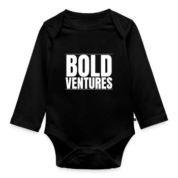 fun fearless living embracing uncertainty awesome - Baby Bio-Langarm-Body - Schwarz - Vorne