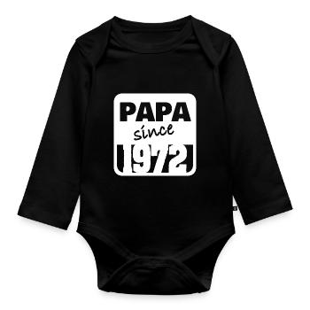 Père 1972 - Body Bébé bio manches longues - noir - Devant