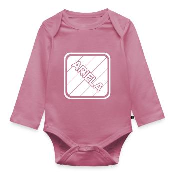 Maiden name Ariela - Organic Longsleeve Baby Bodysuit - mauve - Front