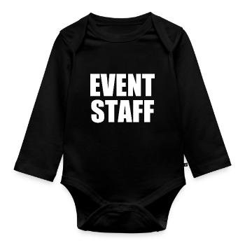 Event staff - Body Bébé bio manches longues - noir - Devant